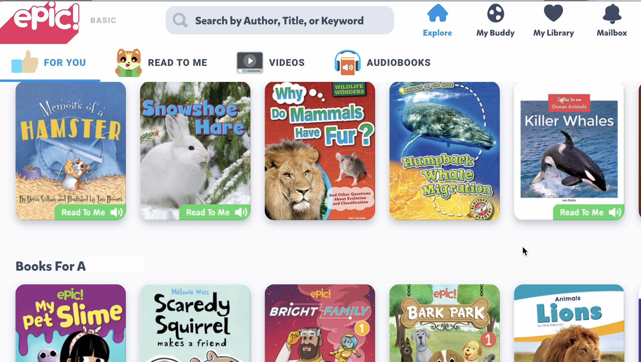 Epic Digital Library for Kids